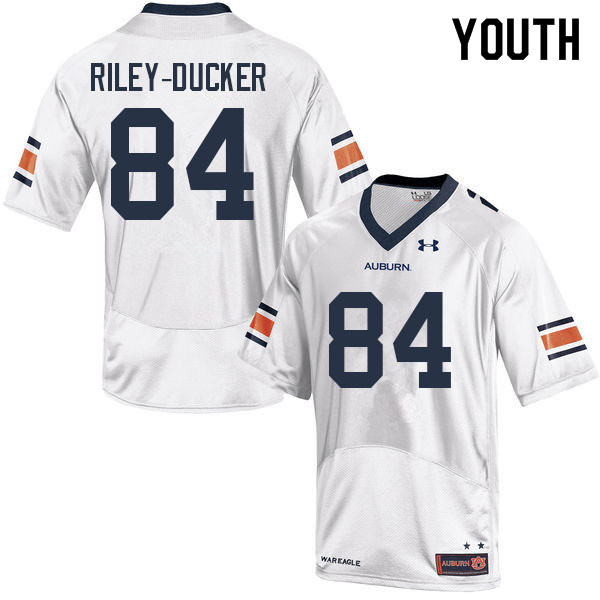 Youth Auburn Tigers #84 Micah Riley-Ducker White 2022 College Stitched Football Jersey